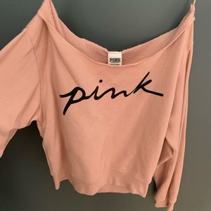 PINK off the shoulders sweatshirt